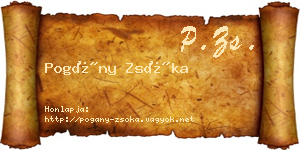Pogány Zsóka névjegykártya